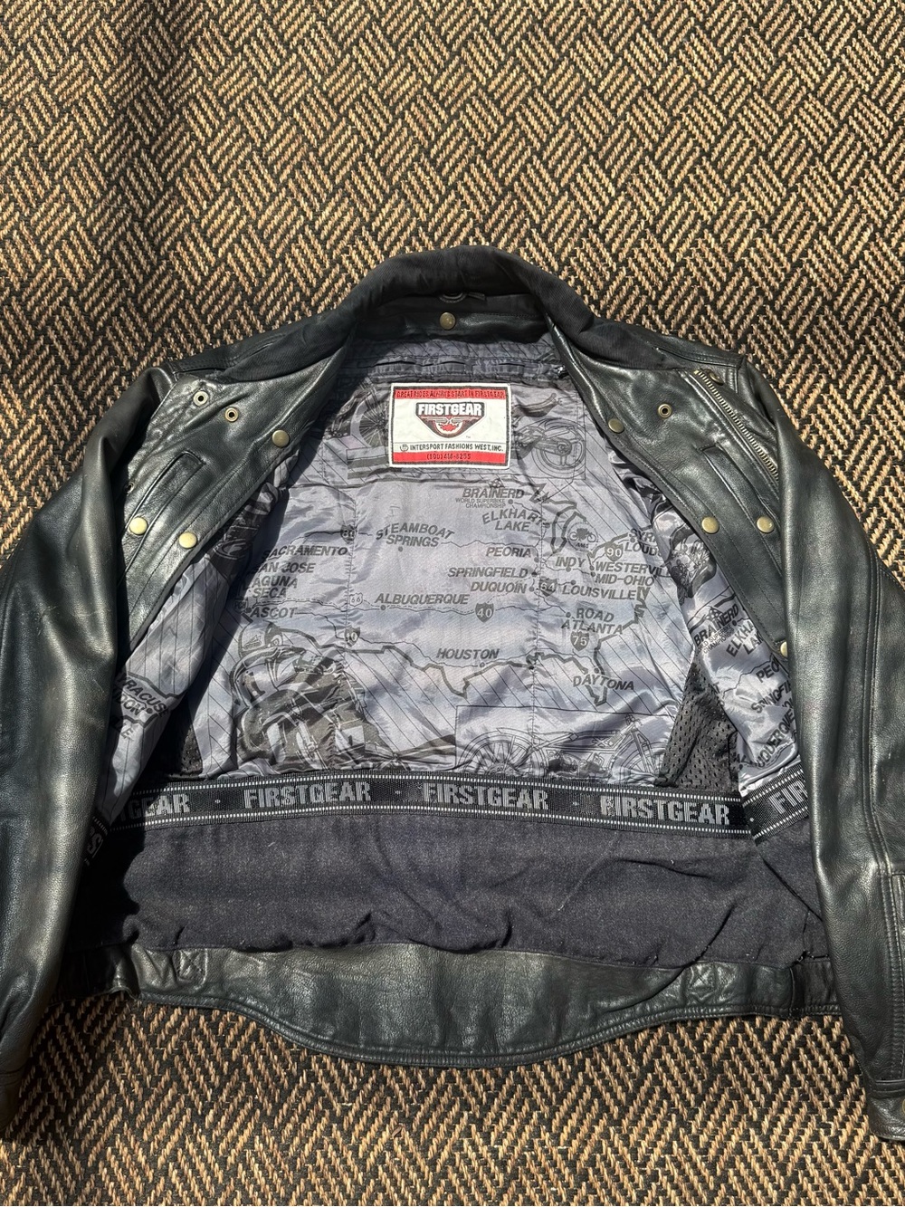 First gear Leather Motorcycle Jacket